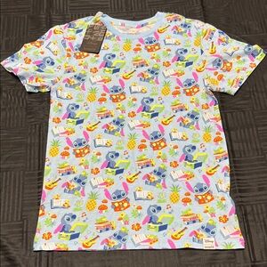 Disney Loungefly Multicolor Stitch Pattern T-Shirt Size Adult Small